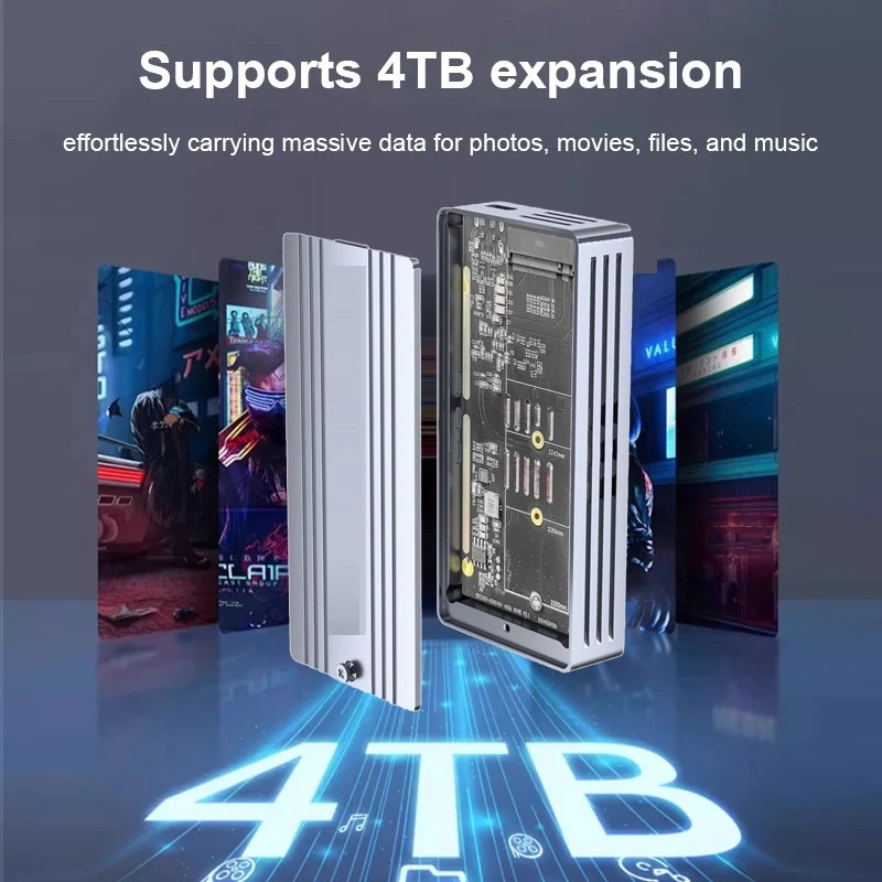 USB4 40Gbps M.2 NVMe SSD Enclo - Thunderbolt 4 External Ssd 4Tb recension och pris